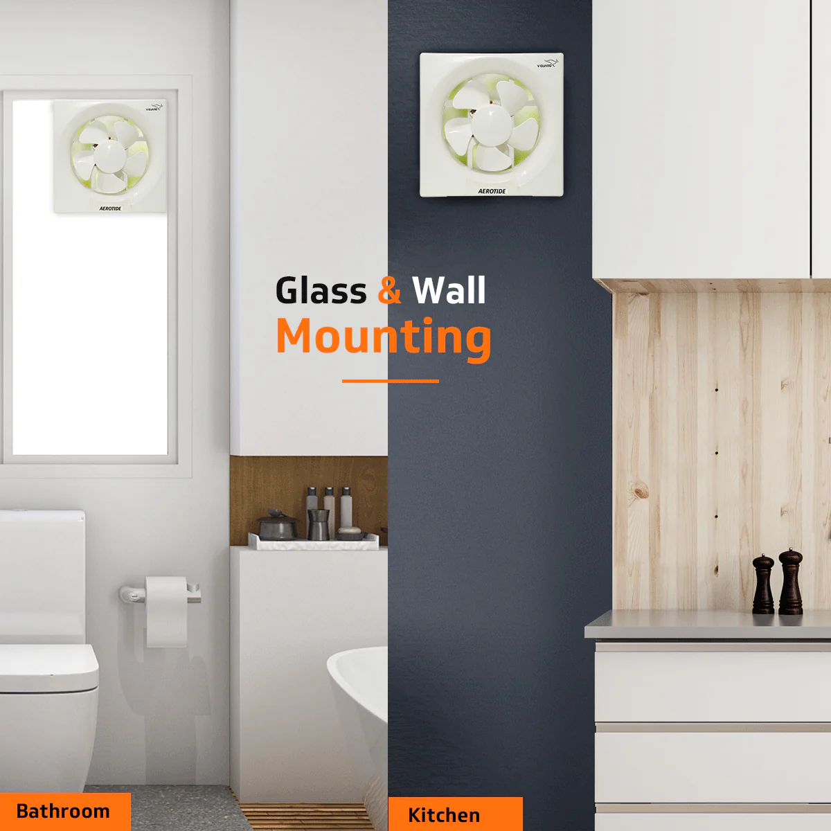 Aerotide 10 Black Exhaust Fan, Speed: 1250 RPM; Sweep: 25 cm and Air Delivery 900 m³/Hr (White) (Blade Size: 10 inch) - Image 6