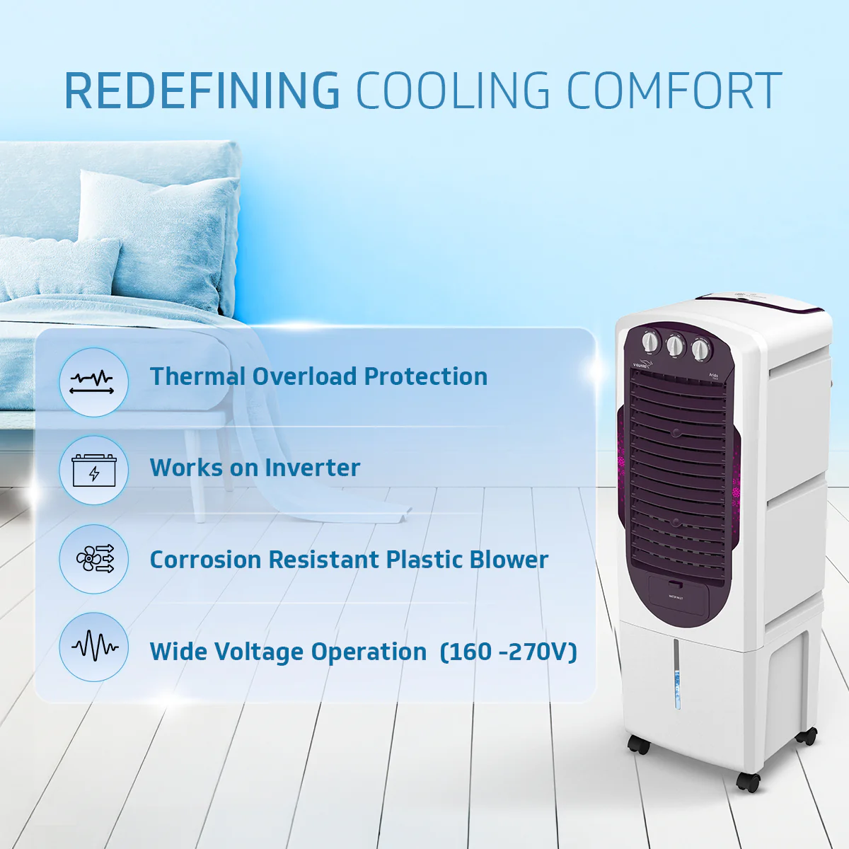 Arido T25 H Air Cooler 25L, Air Delivery - 1300 m3/h - Image 8