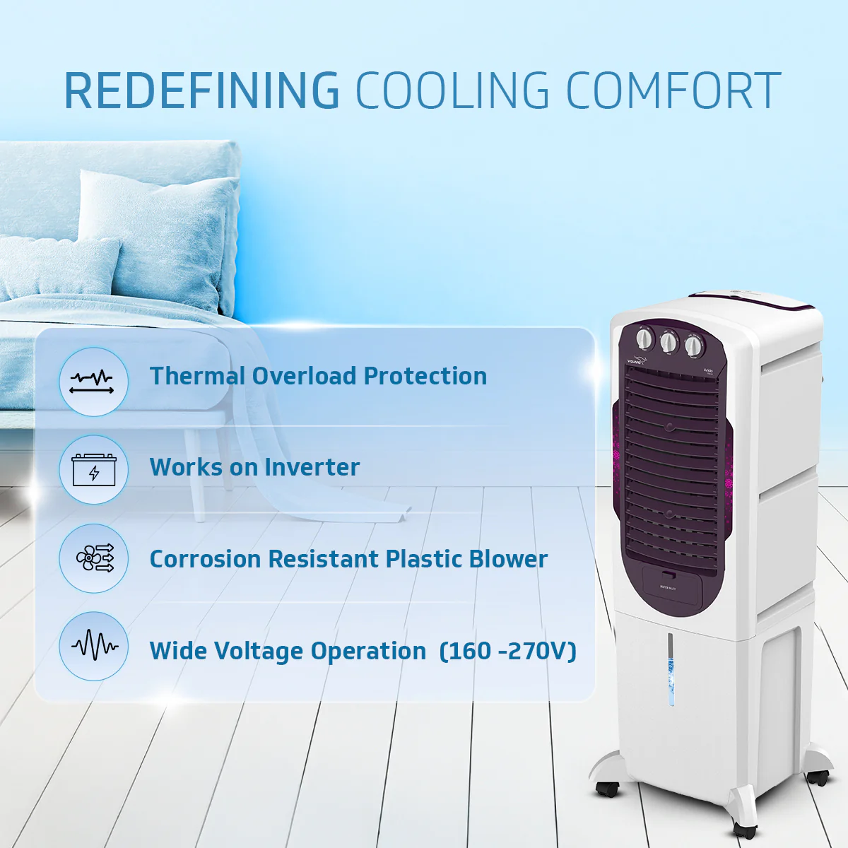 Arido T35 H Air Cooler 35L, Air Delivery - 1300 m3/h - Image 8