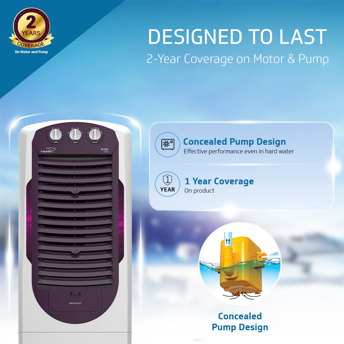 Arido T50 H Air Cooler 50L, Air Delivery - 1300 m3/h - Image 3