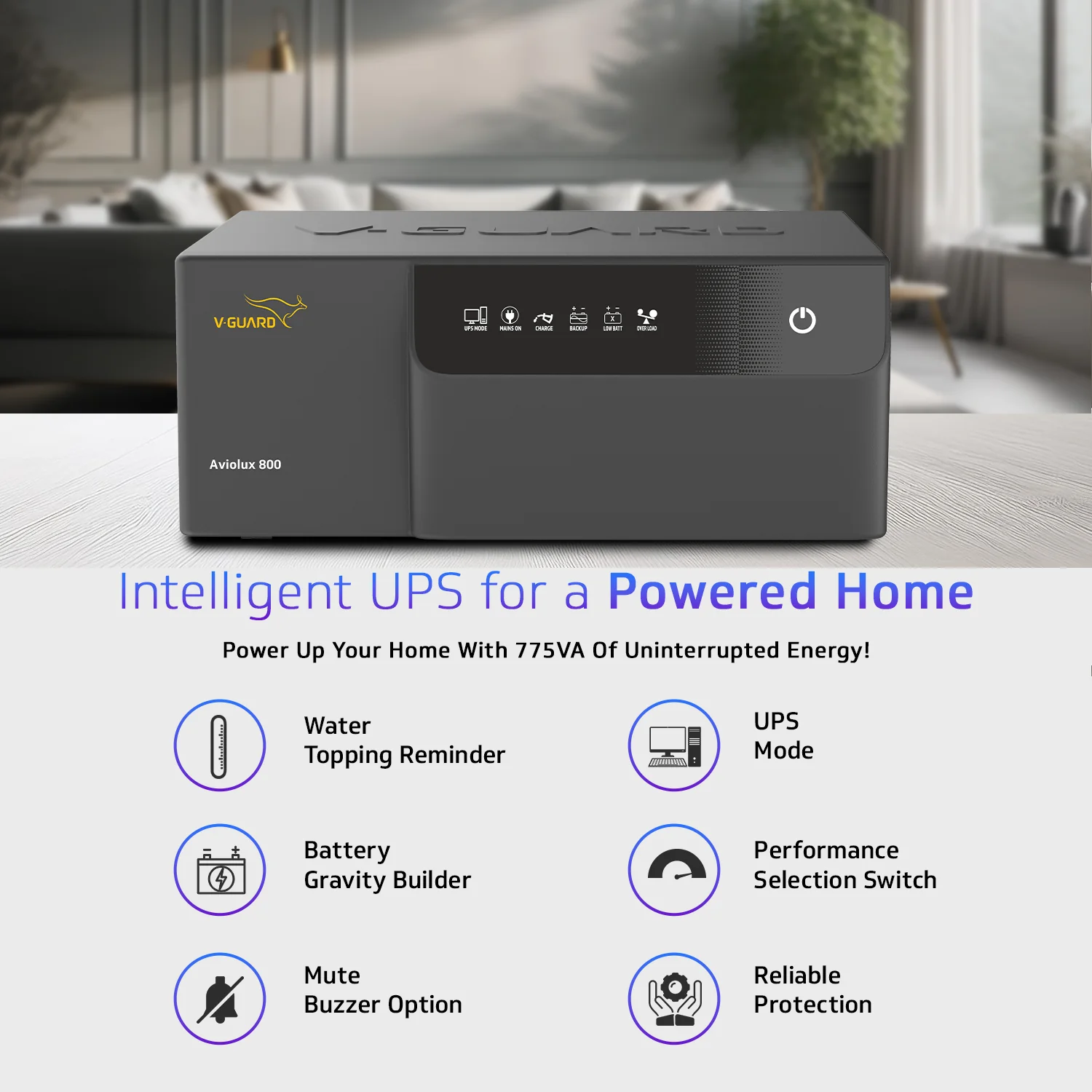 Aviolux 800 Square Wave 775VA Inverter for Home, Office, and Shop with 2 Year Warranty - Image 3