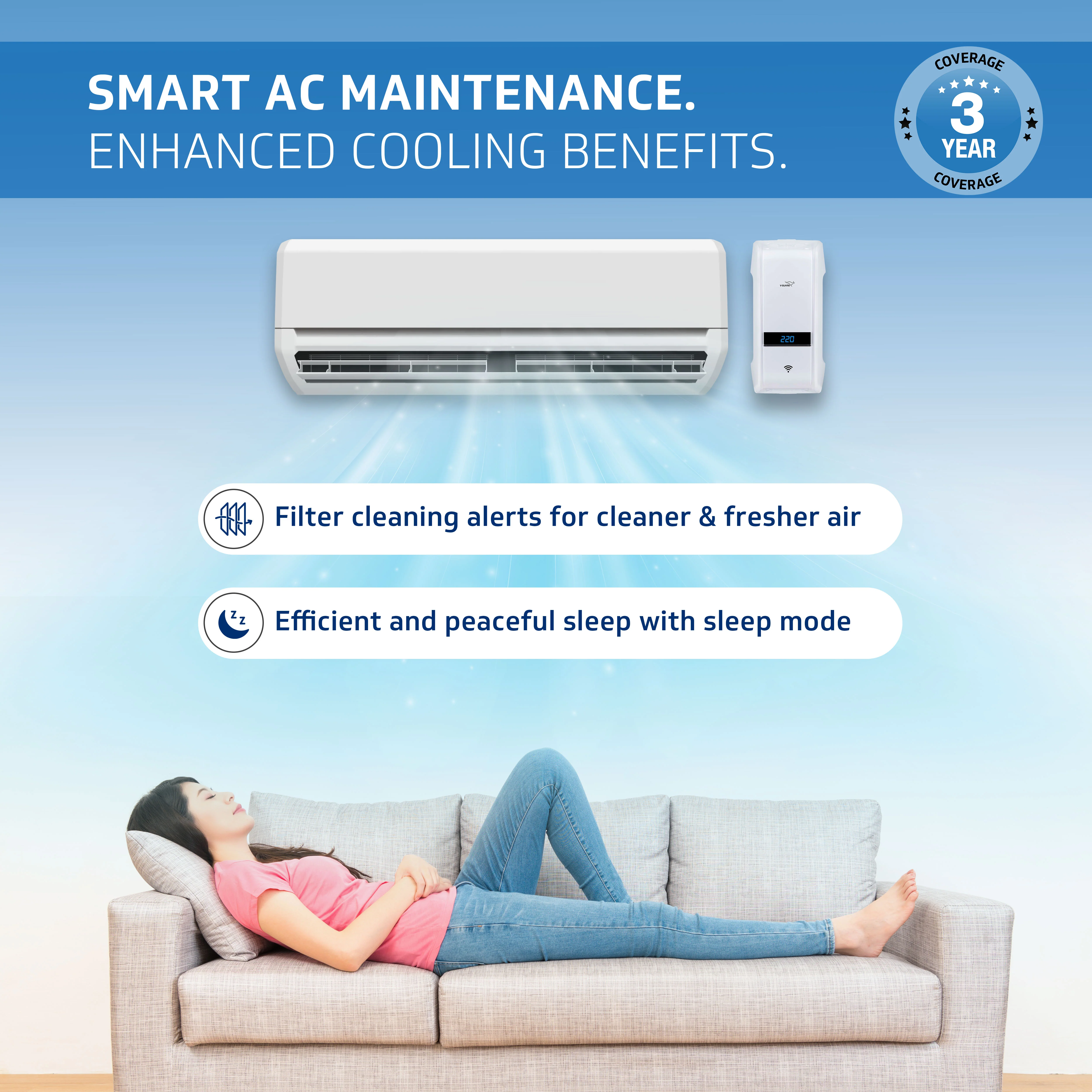 Denor iD4 3040 SMART AC Stabilizer for 1.5 ton Inverter AC (Working Range 150V-280V) - Image 5