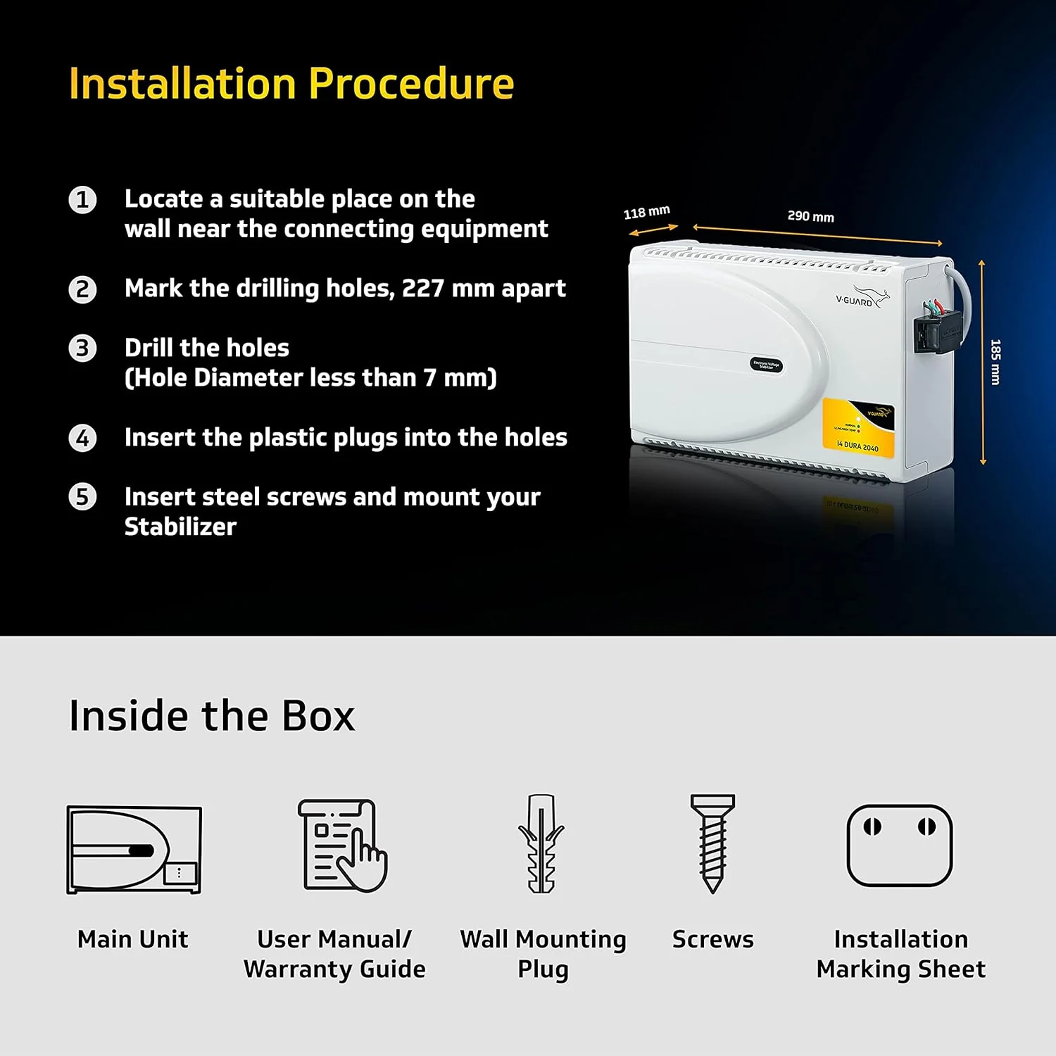 i4 Dura 2040 Stabilizer for 1.5 ton Inverter AC (Working Range 160-280V) - Image 6