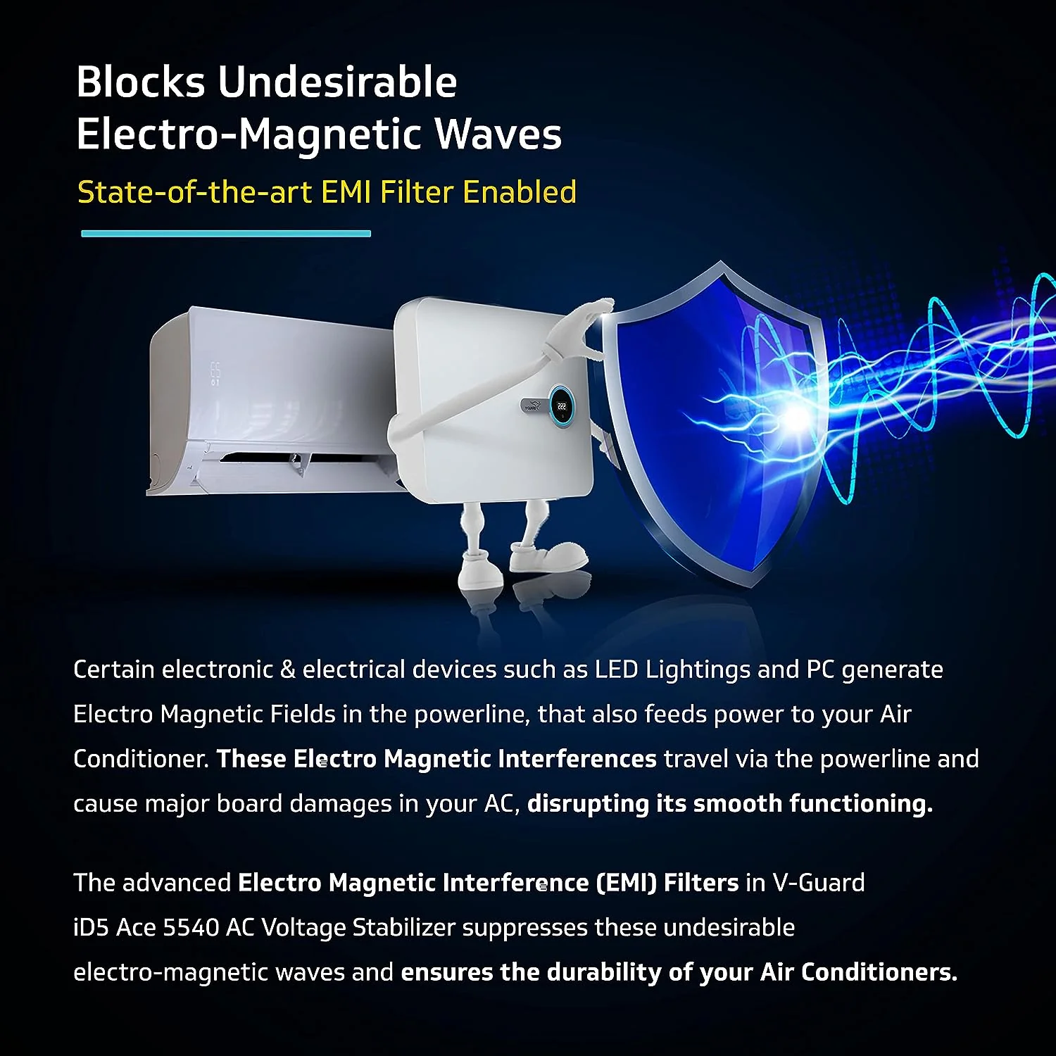 iD5 Ace 5540 AC Stabilizer for 2 ton Inverter AC (Working Range 130-280V) - Image 6