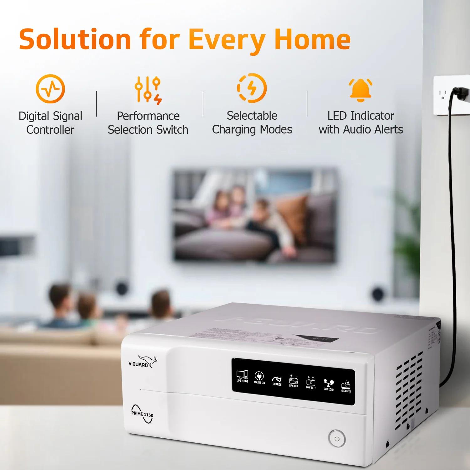 Prime 1150 Pure Sine Wave Inverter + VT 155D Battery Combo for Home, Office & Shops - Image 5