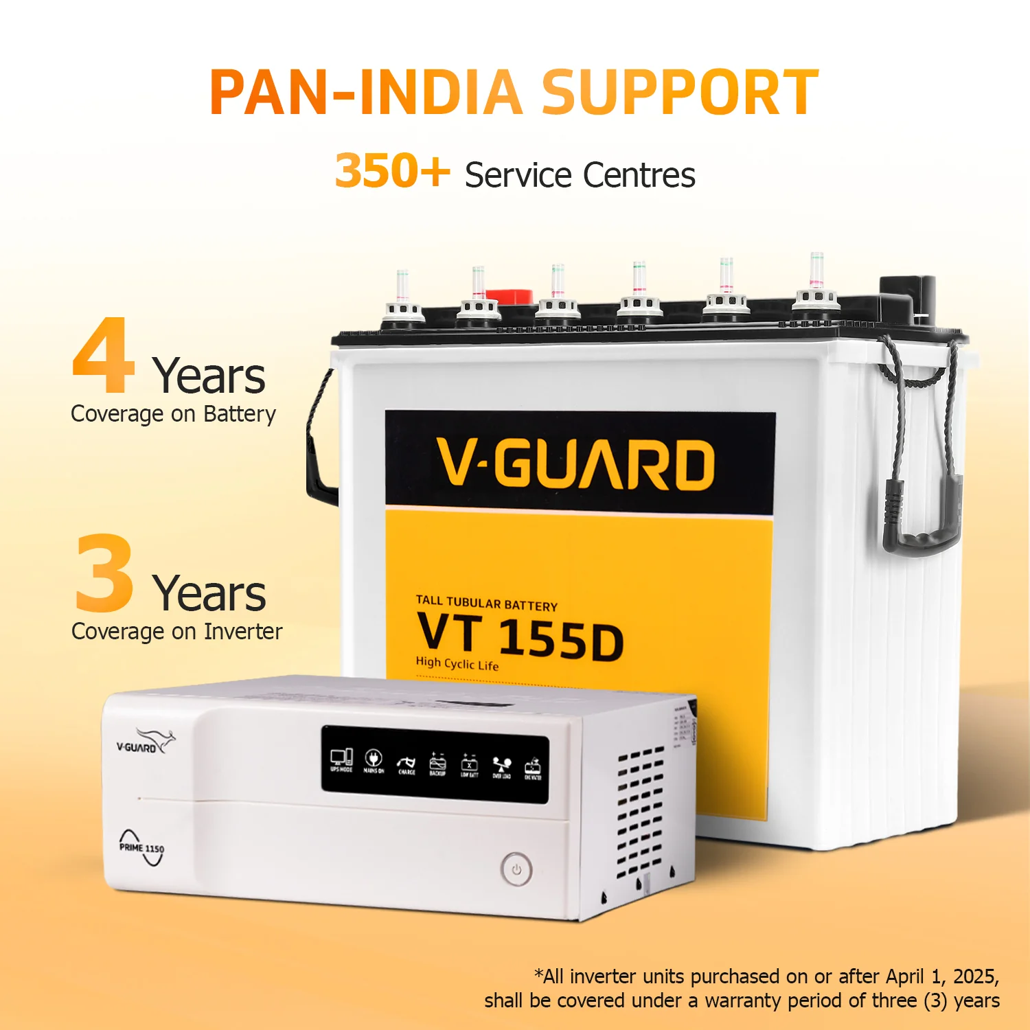 Prime 1150 Pure Sine Wave Inverter + VT 155D Battery Combo for Home, Office & Shops - Image 8