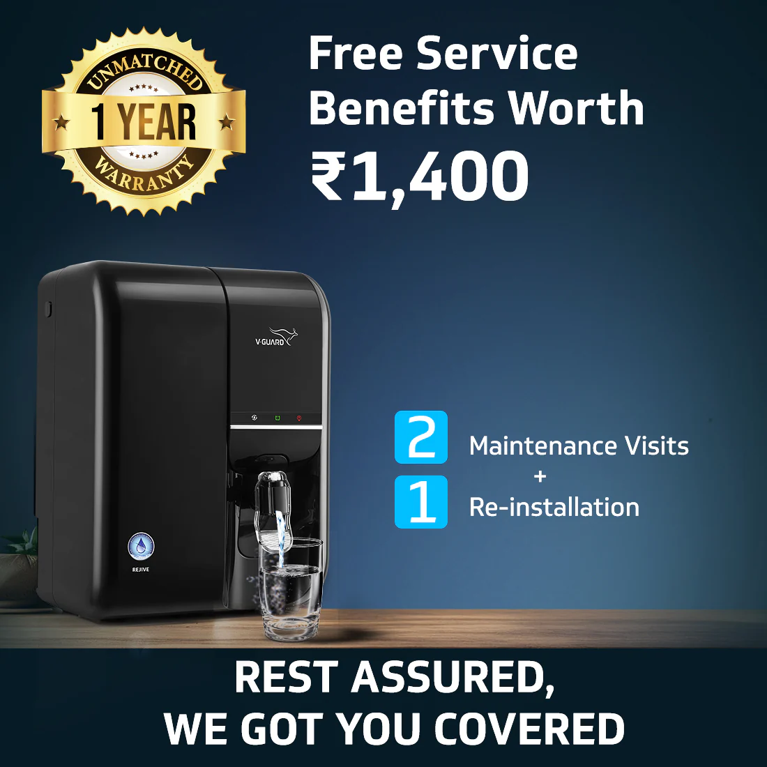 Rejive UV UF Water Purifier with Stainless Steel Tank (Not Suitable for tanker or borewell water) - Image 6