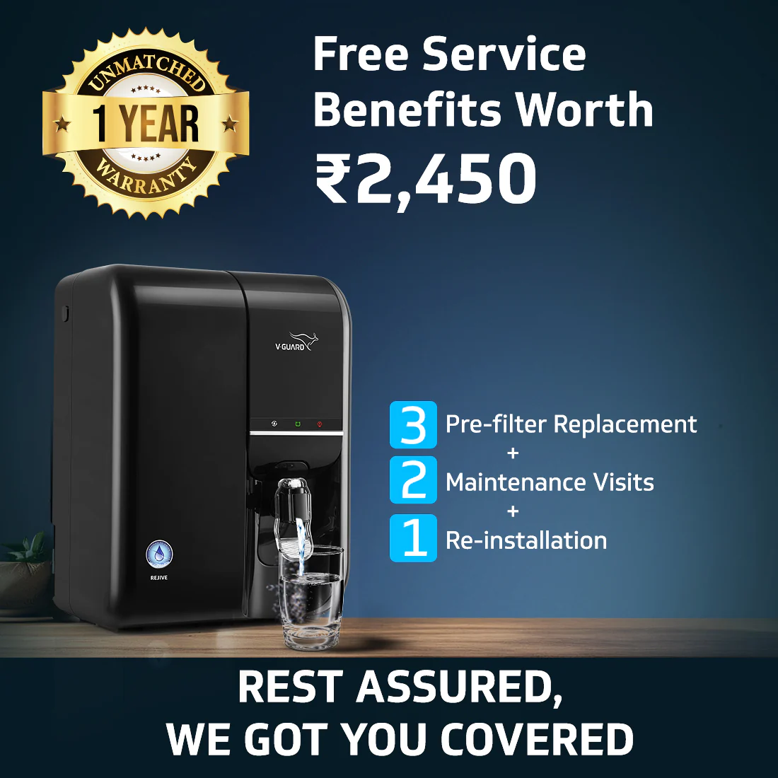 Rejive RO UV Water Purifier with Mineral Health Charger, Copper Protection and Stainless Steel Tank, 8 Stage Purification, Suitable for Water with TDS up to 2000 ppm - Image 4