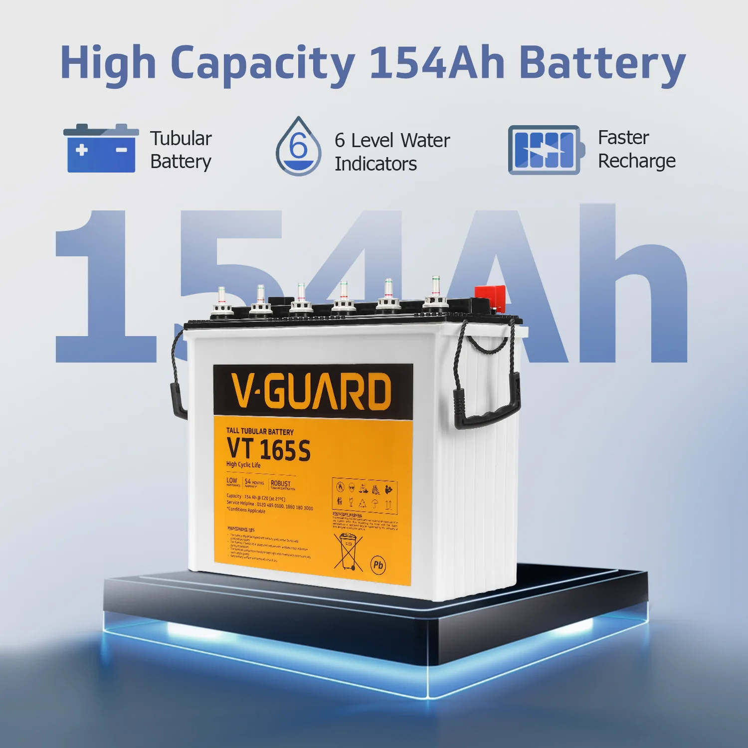 Smart Pro 1200 Inverter + VT 165S Battery combo for Home, Office & Shops - Image 5