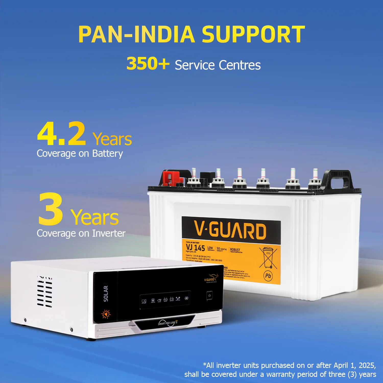 Smart Pro 1200 S Solar Inverter + VJ 145 Battery Combo for Home, Office & Shops - Image 8