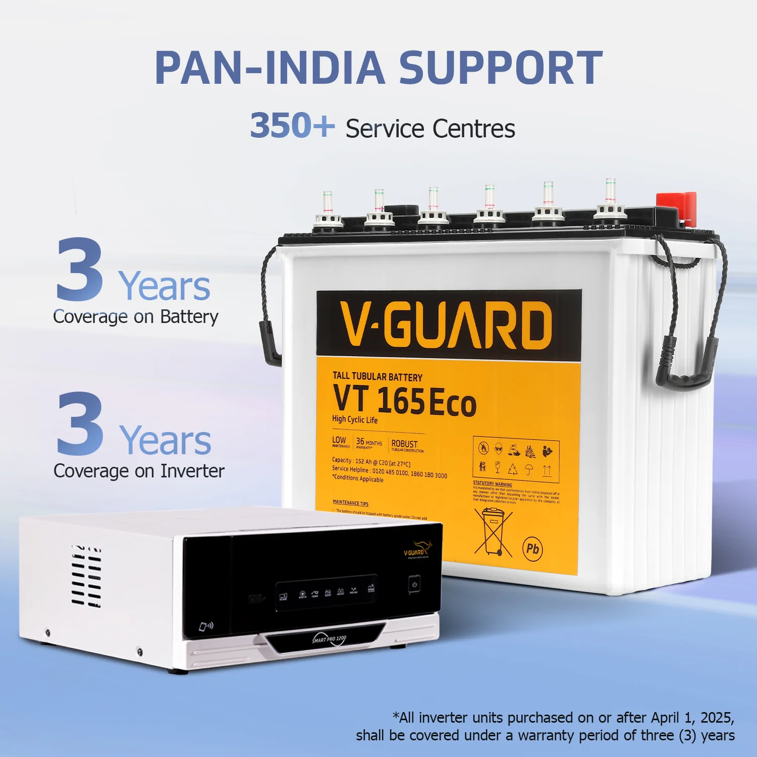 Smart Pro 1200 Inverter + VT 165 Eco Battery Combo for Home, Office & Shops - Image 8