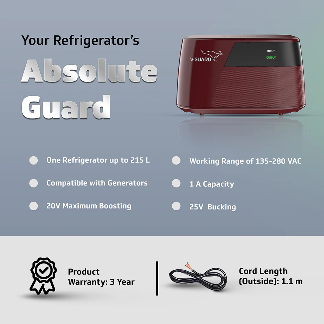 V-Guard Odalis 200 Stabilizer for Refrigerator up to 215 Litre - Image 6