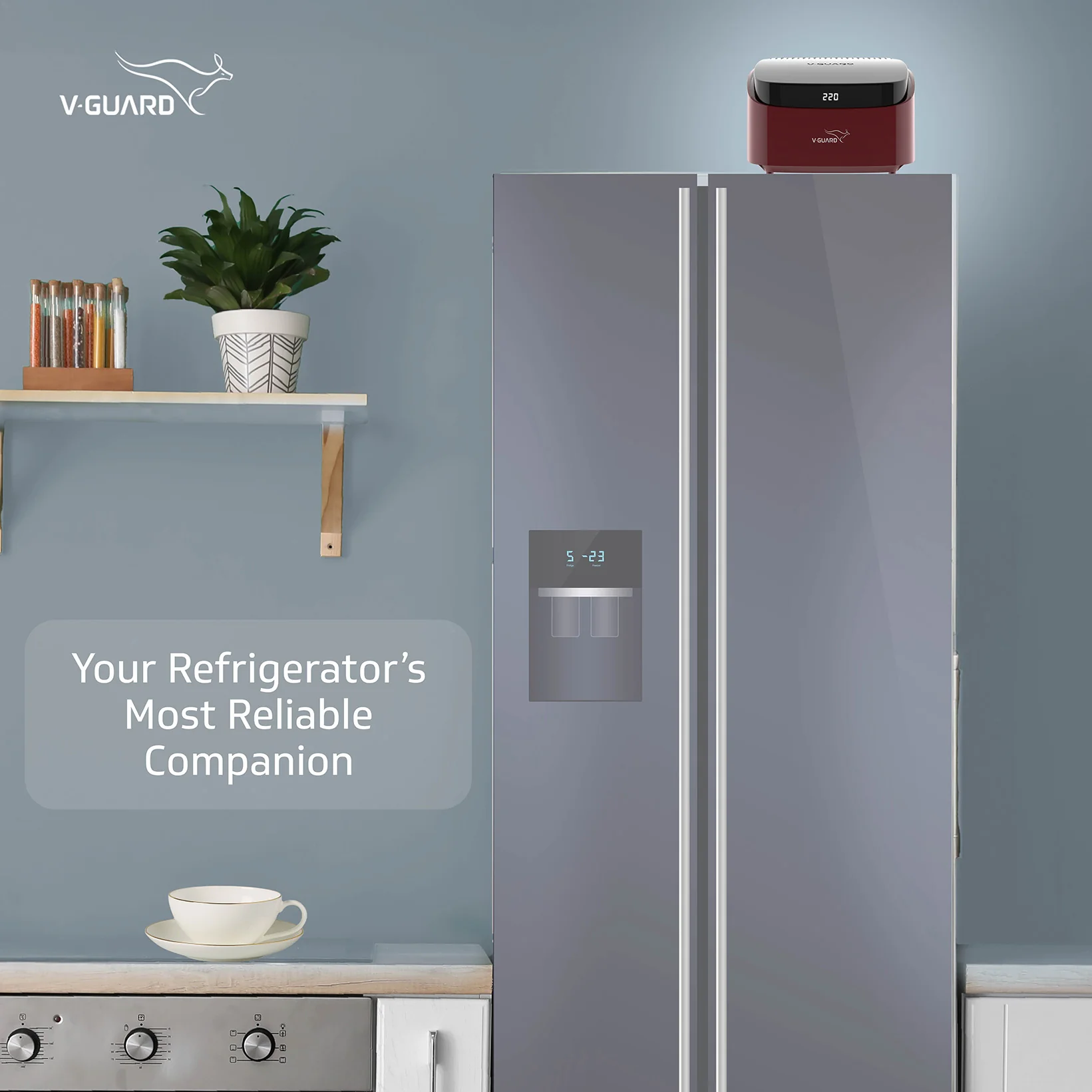 V-Guard Trossia 450 DG Stabilizer for Refrigerator up to 450 Litre - Image 3