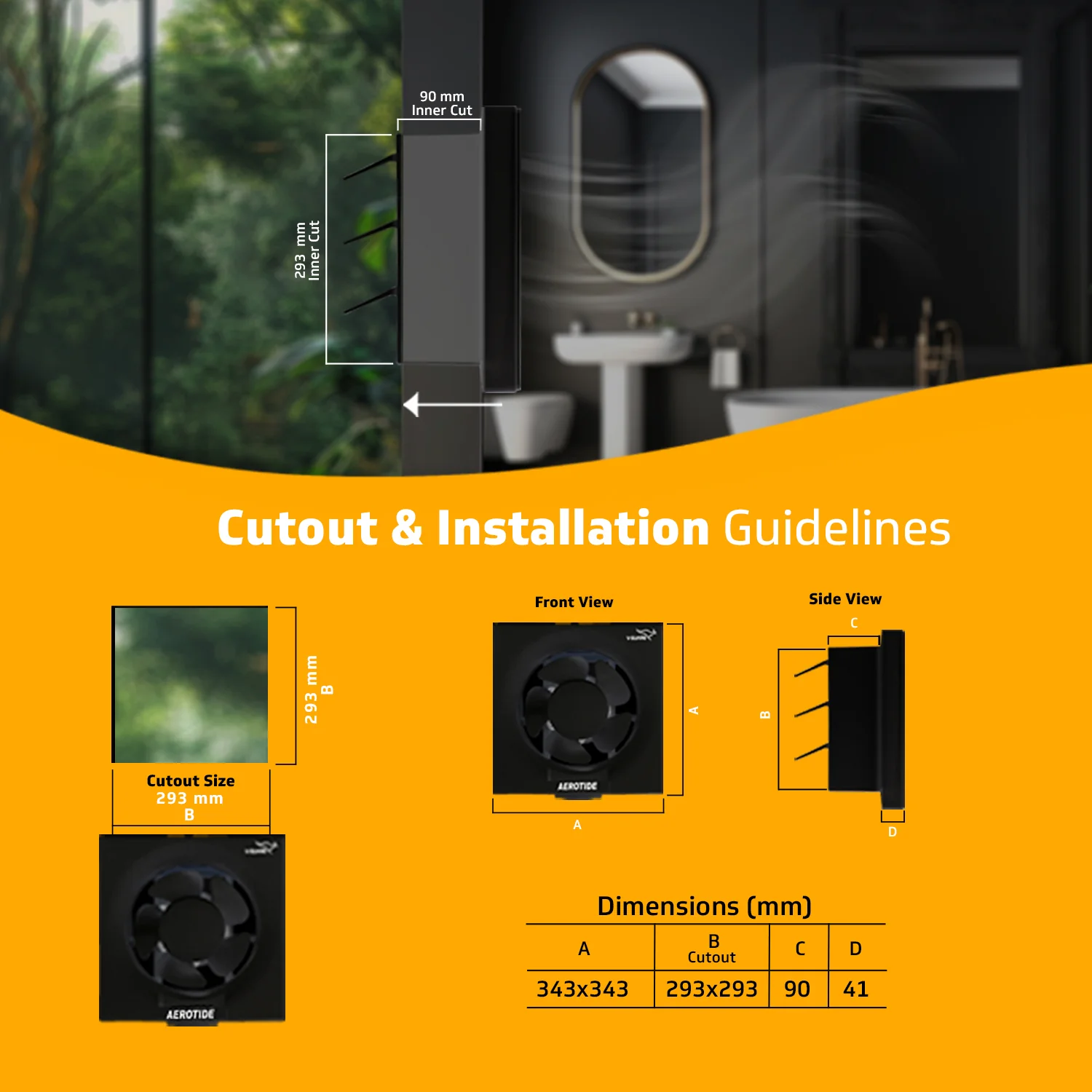 Aerotide 10 Black Exhaust Fan - Image 5