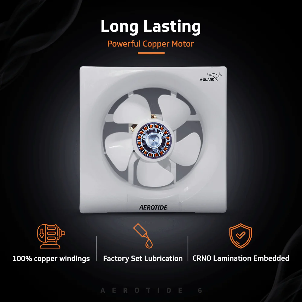 Aerotide 6 White Exhaust Fan - Image 3