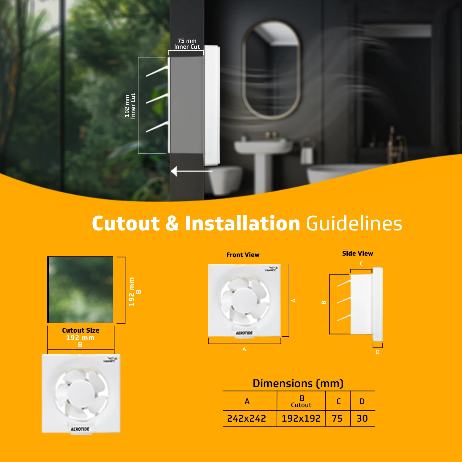 Aerotide 6 White Exhaust Fan - Image 5