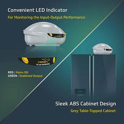 VG 50 Supreme Stabilizer for Refrigerator up to 300 L Advance Overheat Protection (Supreme Grey) - Image 4