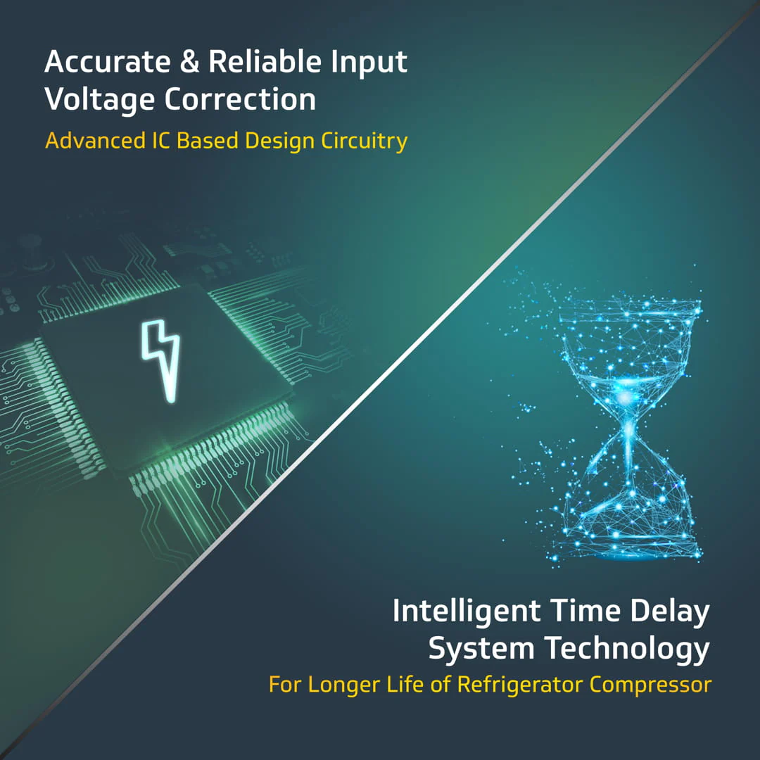 VGSD 100 Supreme Refrigerator Stabilizer for Single or Double Door Refrigerator Between 300 to 600 Litre/One Deep Freezer - Image 4