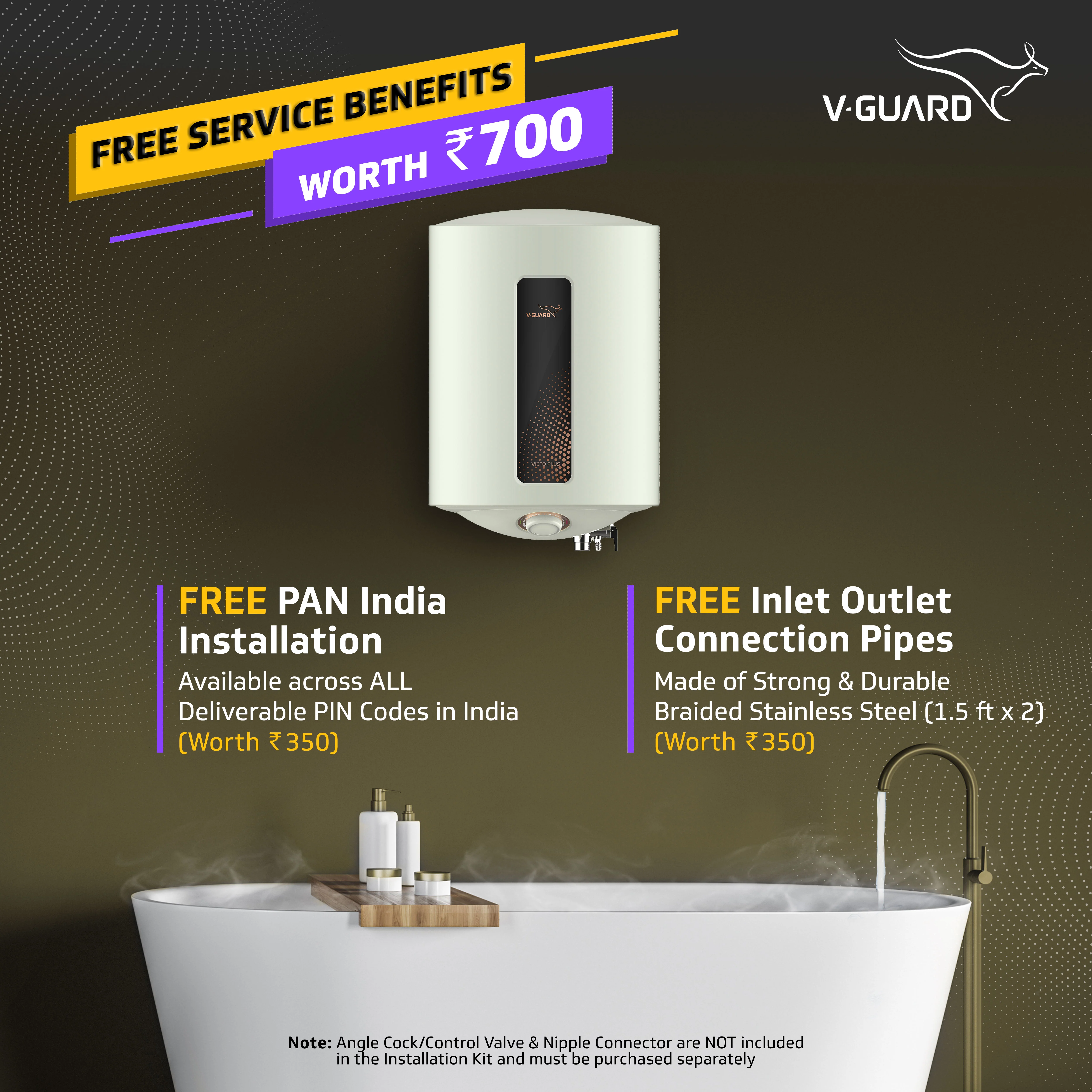 Victo Plus 10 L Water Heater with Safe Shock Module - Image 7