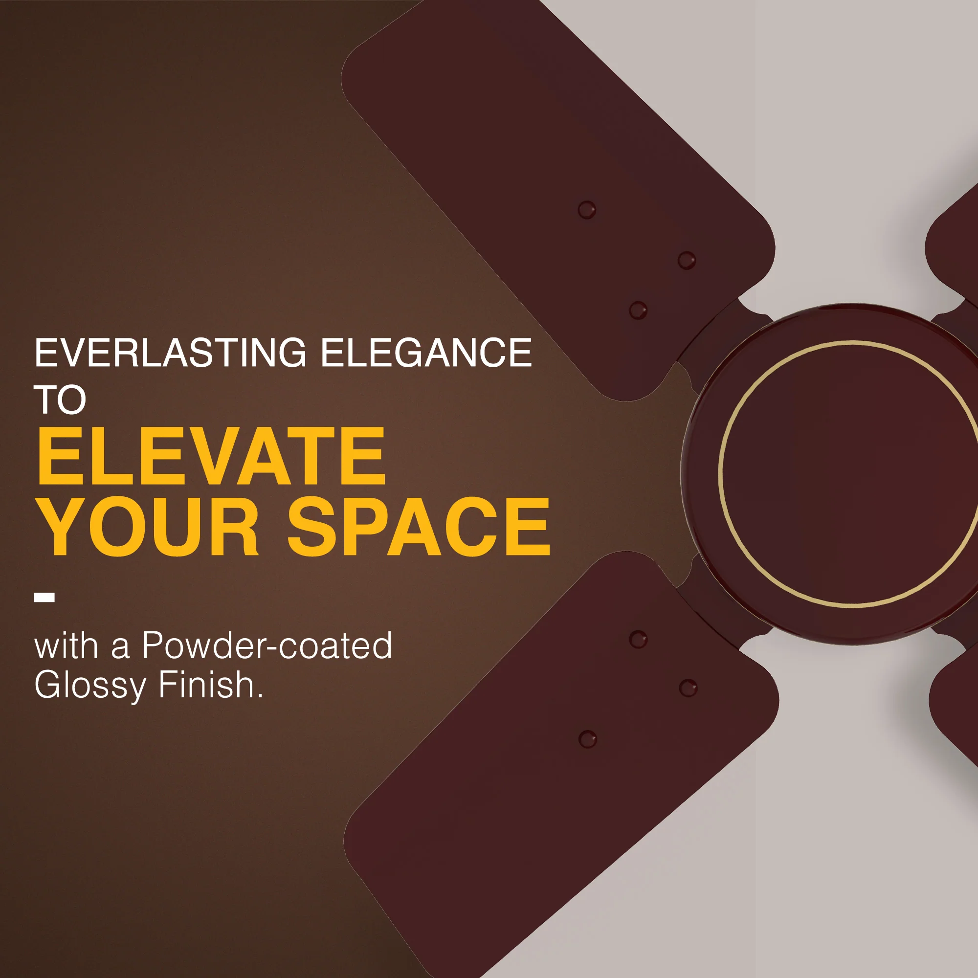 Windle Pro AS High-Speed Ceiling Fan for Home 60 cm, Cherry Brown - Image 5